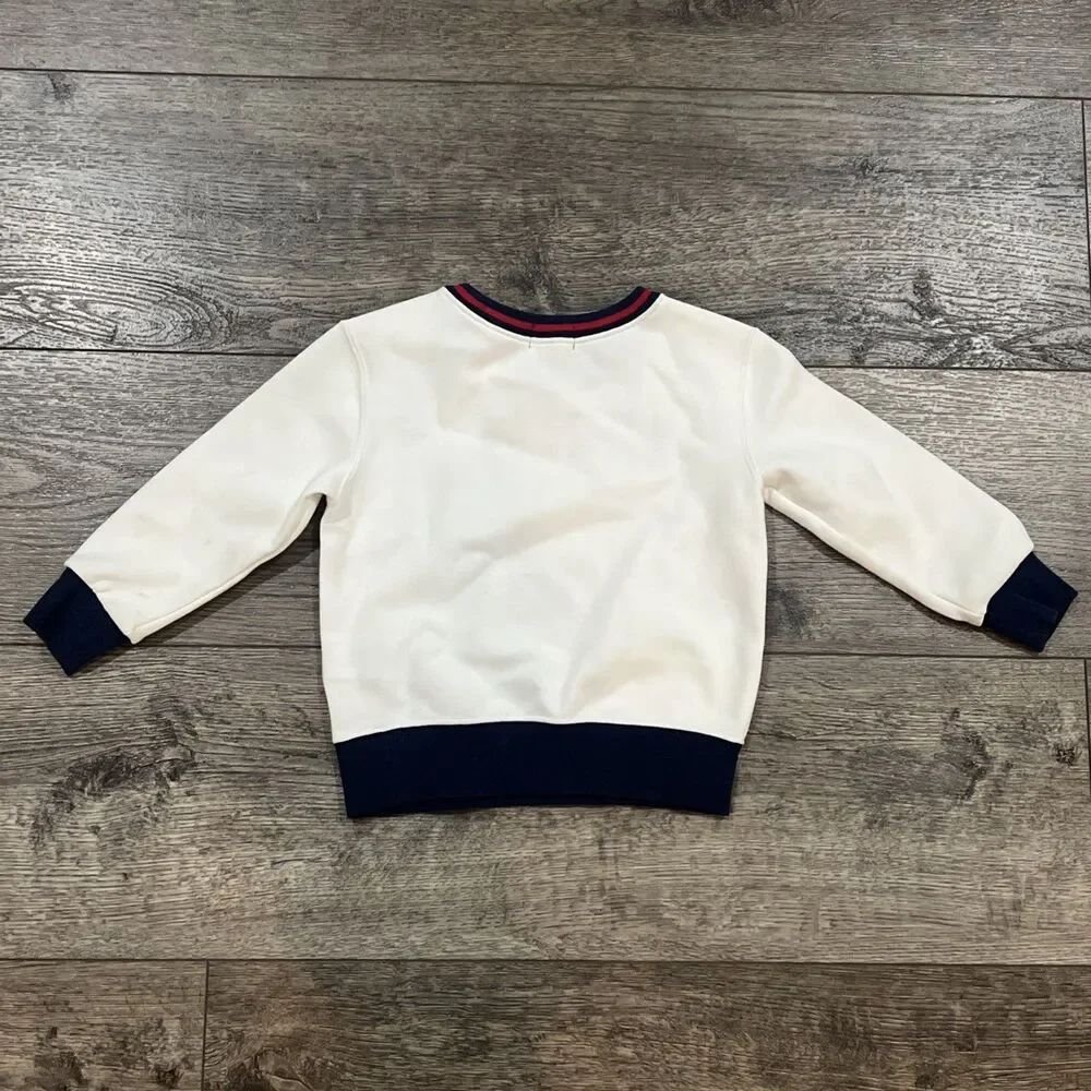 Polo Ralph Lauren Polo Bear Sweatshirt Patriotic Sparkler White - Toddler 3T